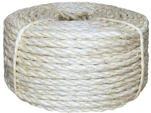 Homgoday Sisal Rope 100% 6 mm 50 m Indoor Outdoor Home Living Room Furniture