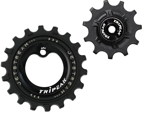 TRiPEAK 11/18T übergroßes Keramiklager Stützrad Riemenscheiben-Set für Shimano GRX RD-RX810/815 Serie 11-Gang-Schaltwerk, Farbe: Schwarz