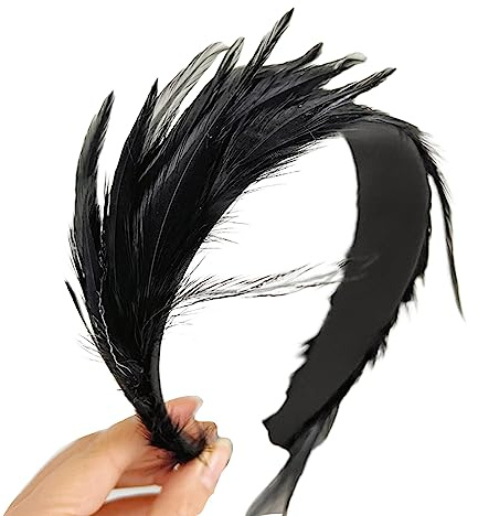 Vintage-Fascinator-Stirnband, exquisite Federn für Teeparty, Hochzeit, Kostüm, Haarreif, Damen-Kopfbedeckung für Beerdigung/Hochzeit, Braut-Stirnbänder