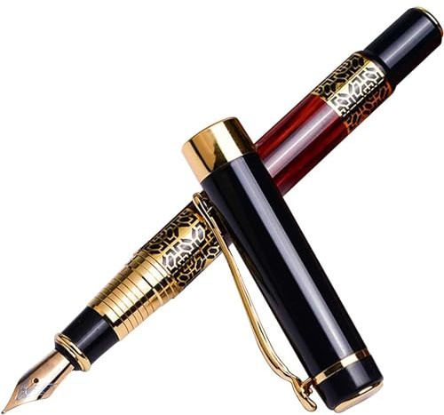 Luxury Penna Stilografica Premium in Metallo, Qualità Superiore, Clip in Metallo