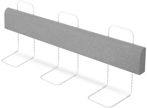 Izrielar Bettgitter für Kinder 180cm, Bettschutzgitter 5-Loch Höhenverstellbar, Rausfallschutz Bett, Kinderbettgitter, klappbar Bettgitter, Einfach zu Montieren, Grau