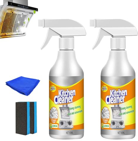 Shinepro Kitchen Cleaner, Shinepro Küchenreiniger, Schäumender schwerölfleckenreiniger, Intensivreiniger Küchenreiniger, Allzweck Schaumreiniger, Reinigungsspray für Küche, Backofen, Herd (2)