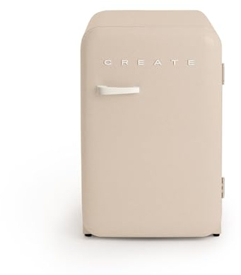 CREATE / RETRO FRIDGE 83.5 OFF WHITE/Frigorífico arena maneta blanco roto / 98W. bajo consumo. 2 estantes. regulador temperatura. botellero. 56x54x84cm