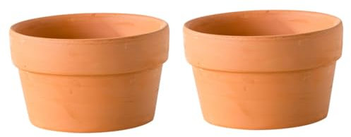 VINTORKY Maceta De Terracota para Suculentas y Bonsáis con Orificio De Drenaje, Tamaño .5 Cm, Set De 2 Piezas, Adecuado para Decoración Interior De Hogar y Oficina