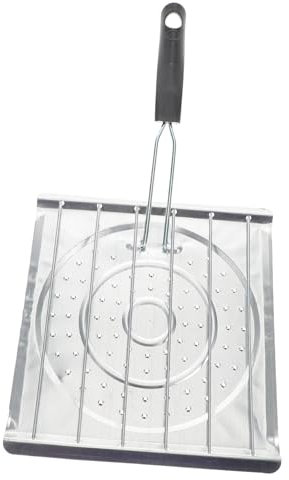 BCOATH Estante De Parrilla De Acero Inoxidable con Mango De PláStico para Asar Pan Y Carne DiseñO Perforado Sin Revestimiento para Camping Y Cocina 15 4X7 9X0 8 Pulgadas