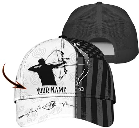 Baseball Cap Personalisieren Sie Ihren Bogenschützen Mit Compoundbogen Trucker Hut Unisex Baseballkappe Einstellbare Baseballmütze Für Running Außenbereich Reisen