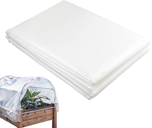 Película para Invernadero - Lámina Transparente Agrícola | Protección Resistente a UV para Jardinería Vegetal en Exteriores de Patio Balcón Césped