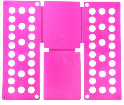 Planche à plier les vêtements en plastique de 48 cm, plieuse linge facile et rapide, outil rangement for la maison Pour Vêtements(Purple)