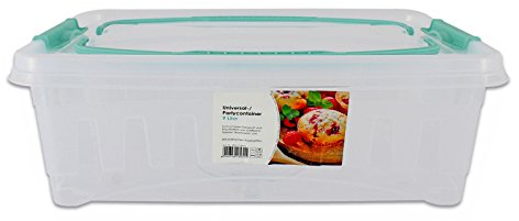 DI-NESH Partycontainer Universalbox Kuchenbox tragbar mit Griff Transportbehälter ((701) 9 Liter)