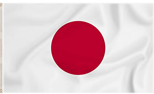 Storm&Lighthouse Japan Flag Asian Flags Japanese 5ft x 3ft with Eyelets