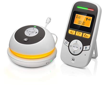 Motorola Nursery MBP169 - Tragbare Babyphone Audio mit Display 1.5 Zoll und Babypflege-Timer – Weiß