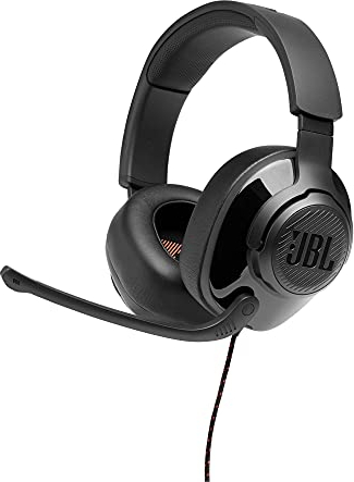 JBL Quantum 200 Over-Ear-Gaming-Kopfhörer, kabelgebunden, Größe L, Schwarz