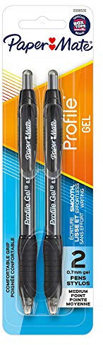 Paper Mate Profile Retractable Gel Pens, 2 / Pack