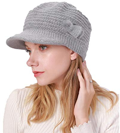 YAMEE Damen Winter Strickmütze Beanie Damen Wollmütze Warm Baskenmütze Gerippte Kappe Damen Winter Hüte