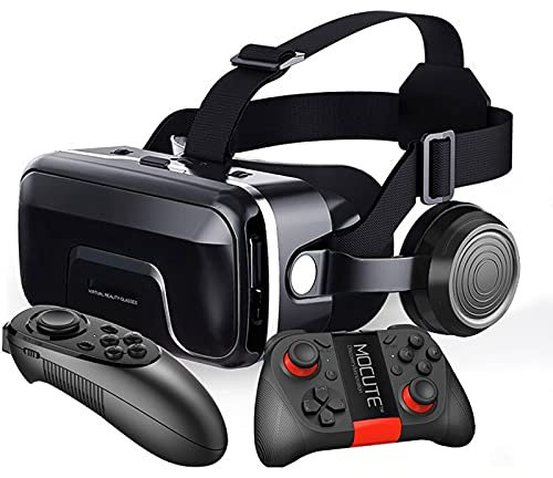 Gafas Realidad Virtual Auriculares Realidad Virtual, Auriculares VR Con Auriculares Para Juegos Inmersivos En Películas 3D Panorámica 360 Grados Compatible Con Teléfonos Móviles 4.0-6.53 Pulgadas