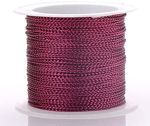 20 M/Rolle, 1,0 Mm, 12 Farben, Perlenschnur, Makramee-Nylonschnur, Geflochtenes Seil Zum Herstellen Von Garn