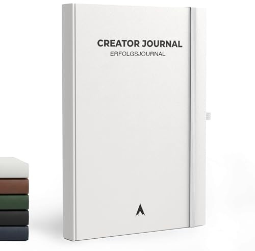CREATOR JOURNAL Erfolgsjournal [ORIGINAL] - Journal Buch für Fokus, Struktur & Motivation (inkl. Videokurs) - Tagebuch für Erwachsene, Planer, Tagesplaner (Weiß)