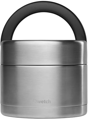 QWETCH - Lunch Box Isotherme Inox avec Poignée - Inox 850ml - Boîte Alimentaire Repas Chaud - 5h Chaud et 7h Froid - Etanche & Sans-BPA