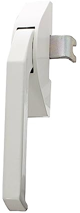 Fenstergriff DDR, klassischer Hebelgriff, Aluminium weiß, Modell Marzahn DDR3912L - für linke Fenster