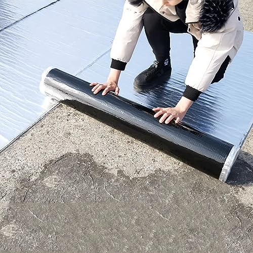 Bitumen Abdichtungsband Selbstklebendes Aluminum Wasserdichtes Klebeband Hitzebeständiges Alufolie Dichtband Reperaturband für Dachleckage,Oberflächenriss,Fensterbankspalt,Anpassbar (0.1x4m)