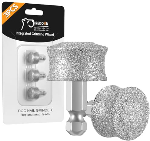 IREDOON Tête de Rechange pour Meuleuse Ongles Chien, Multimarques 3 Pièce | Compatible IREDOON, embout de ponçage monobloc, silencieux, efficace et durable, faible échauffement