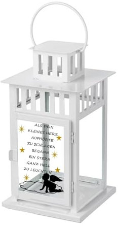 Grablaterne mit Text - Grabschmuck - Gedenkstätte - Altar- Grablicht - Laterne - Sternenkind - Wolke #2