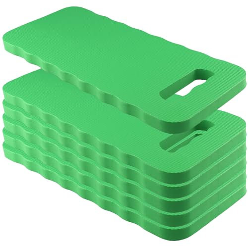 MUKLEI 6 Pack 40 x 18 cm Kneeling Pad, 16 Inch Portable Kneeler Mat Multipurpose kneeling Pads for Gardening, Cleaning, Green