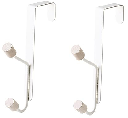 VILLFUL 2st Schrankhaken Schranktürhaken Türaufhänger Hinten Dekorative Haken Kleiderständer Haushaltshaken Tür-organizer-aufhänger Kleiderhaken Über Der Tür Schal-rack Eisen Weiß