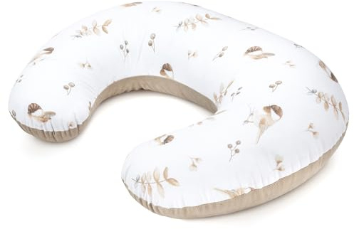 Pepi - Stillkissen - Stillhörnchen - Still Kissen Nursing - Stillkissen Baby - Lagerungskissen - Schwangerschaftskissen - Kissen Schwangerschaft - Pregnancy Pillow - (Love Bird Cappucino)