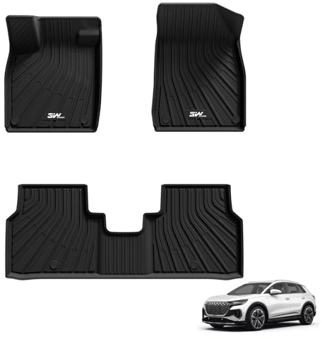 3W Golvmattor Passar för Audi Q4 E-Tron Sportback F4 2022-2024 2025, Året Väder Hållbara Hundvänliga Thorex™ Bilmattor, Lättrengjorda Vattentäta Anti-slip Fotmattor, Biltillbehör