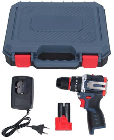 Gearwell Juego de Taladro eléctrico de 18 V, Motor sin escobillas de Cobre Puro, Taladro inalámbrico para Tornillos, Madera, Metal, baldosas de cerámica, Acero, Kit de Taladro