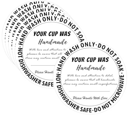 Tumbler Care Instruction Cards 2.13 Inch Cup Care and Cleaning Instructions Cards 200 Pcs Business Mug Cup Care Insert Customer Directions Reminder Card (black)