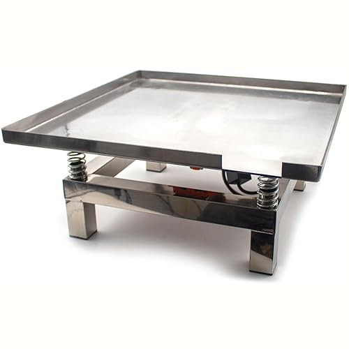 SRFTT Mini Table vibrante en béton, Banc d'essai de Vibration, Plate-Forme de Vibration de Bloc d'essai, Table vibrante électrique en Acier Inoxydable, Plaque Plate Vibrato