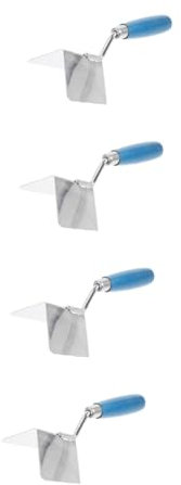 Tofficu 4pezzi Spatola Angolare Interna Acciaio Inossidabile Per Cartongesso Strumento Ergonomico Per Finitura Professionale e Trimmatura Angoli Interni
