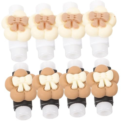 Veemoon 8pcs Cute Cartoon Data Cable Protective Cover for Charging Cord Fruit Inspired Cable Protectors for Home Office Organization