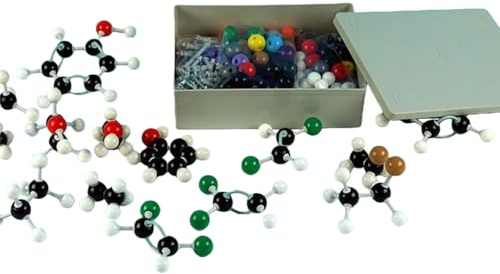 Segrehy 444-teiliges Molekülmodell-Set, 196 Atome + 244 Bindungen + 3 Orbitale + Werkzeug, für Organische & Anorganische Chemie, für Schüler, Lehrer, Labor, motivieren Sie Begeisterung zum Lernen