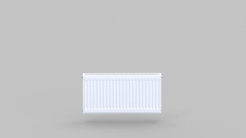 Pekpan Kompaktheizkörper & Ventilheizkörper Typ 22 – 400x1000 mm – Flachheizkörper 6-fach Anschluss, Weiß RAL 9016, 110 °C / 10 bar, inkl. Thermostatventil & Wandhalter, Warmwasser EN 442
