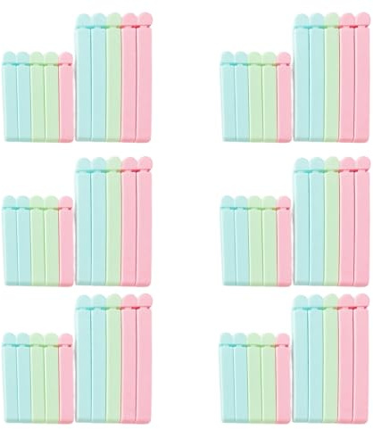 KRYMXAR 60 Stück Verschlussclips Für Tüten, Tütenclips Wiederverwendbar, Clips Für Tüten Und Beutel, Ideal Für Lebensmittelaufbewahrung, Küche, Büro Und Camping
