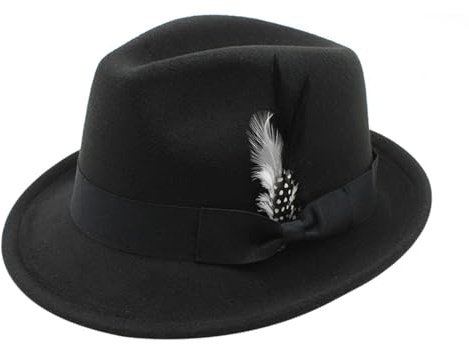 Generisch Bayerischer Fedora Hut,Herren Trachtenhut Retro Bayern Trachtenhut Filzhut, Jägerhut Bierfest, Tracht, Hut, Accessoire, Karneval, Mottoparty