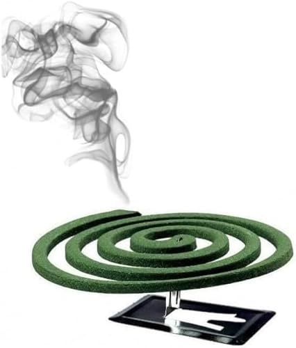 DETERMONDO 40 Zampironi Zanzare Esterno ed Interno al Geraneo Spirali Antizanzare con Supporto Metallico Contro le Zanzare Tigre e Comuni