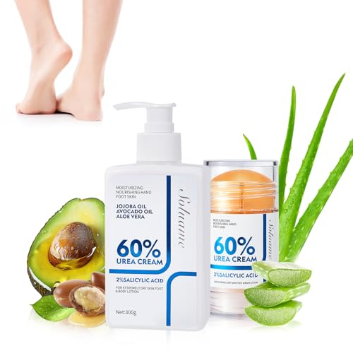 Urea Cream 60 Percent Body Lotion/Urea Foot Cream, Body Lotion for Dry Skin, Urea Cream Stick for Cracked Heels and Dry Skin, Body Skin Care Deeply Moisturising