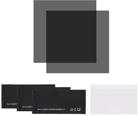 sourcing map Polarisierte Folie, 7,6 x 7,6 cm, universal, selbstklebende Polarisationsblätter, linearer Polarisationsfilter mit Reinigungsset, Schaber für LCD-Bildschirm-Reparatur, Physik, Bildung (80