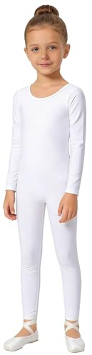Wildarms Body da Danza per Bambina – Leotardo da Balletto a Manica Lunga con Scollo Rotondo, Maillot per Ginnastica