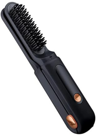 Alineador de Pelo Rizador Recargable 2 En 1 Con Pantalla LED | Barra de Rizado con 3 Ajustes de Temperatura Para Hombres Pelo Corto Largo Rizado Ondulado Viaje Playa Hogar Salón