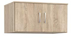 Furniture24 Aufsatz NIKO NIKN82 für Kleiderschränke mit 2 Türen (Sonoma Eiche)