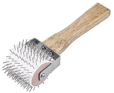 ViaGasaFamido Entdeckelungswalze Honig Entdeckelungswalze Imker Werkzeug Holzgriff Extrahieren Von Honig Nadelwalze Für Das Extrahieren Von Honig,Imkerei Werkzeuge