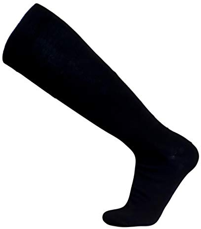 calze college 6 Paia Calze Lunghe In Cotone Caldo Elasticizzato, confortevoli e rinforzate su punta e tallone Made in Italy prodotte con macchine innovative antiodore (43-46, Nero)