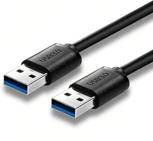 UYGHHK USB Cable, USB to USB 3.0 Type A Male to Male High Speed Data Transfer Lead for External Hard Drive, Laptop Cooler, DVD, WD My Cloud