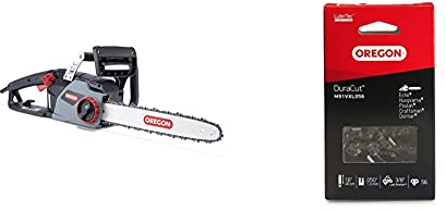 Oregon Tronçonneuse Électrique CS1400 2400W, Puissante Tronçonneuse Électrique avec Guide-Chaîne de 40 cm (16 pouces) & DuraCut M91VXL Chaîne de tronçonneuse pour tronçonneuse Husqvarna, 56 maillons