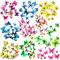 JZK Lot de 120 papillons magnétiques 3D en plastique avec aimant et autocollant pour décoration murale, artisanat et décorations de fête, décalcomanie murale pour chambre, bureau, jardin